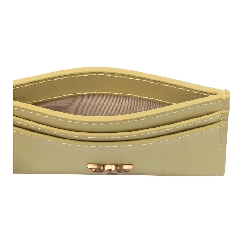 PINKO Leather Card Holder Women's Yellow-2