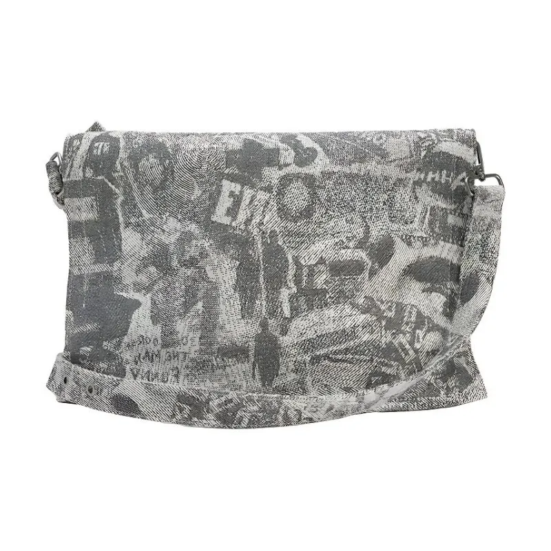 URBAN REVIVO Fabric Shoulder Bag, Crossbody Bag Tubas Women's Cool Gray-2