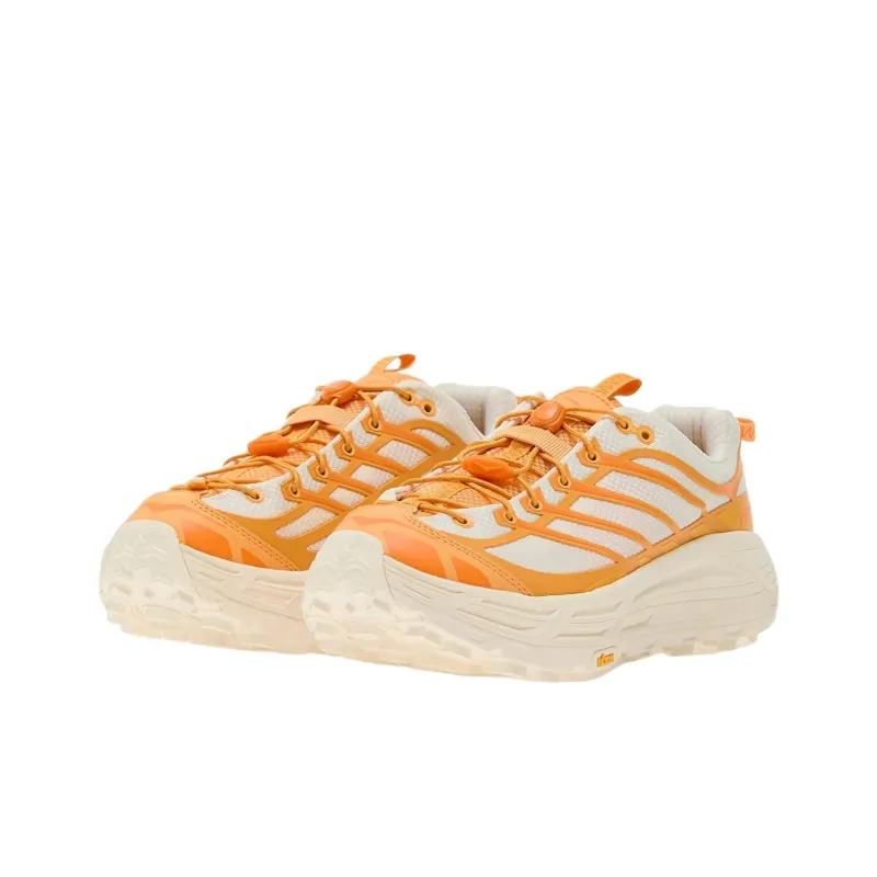 HOKA ONE ONE Mafate Three 2 Abrasion Resistant Low Top Casual Running Shoes Unisex Pink Orange-2