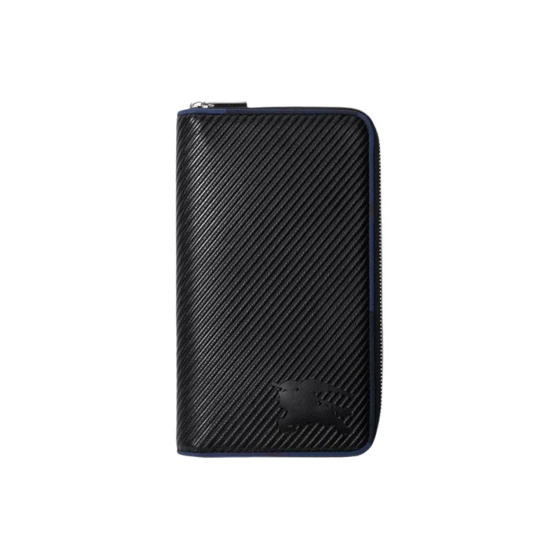 Burberry Calfskin Wallet Large Size Unisex Black-0