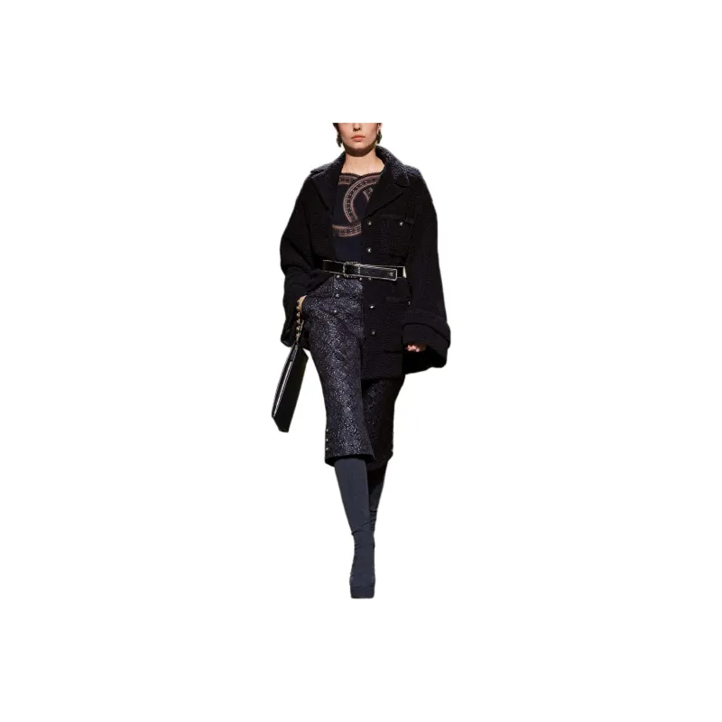 CHANEL FW24 Coats Women's Black-0