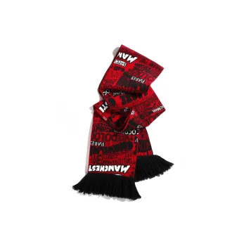CHANEL Cotton Knit Scarves Women's Red