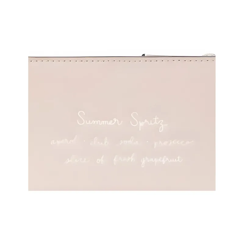 Kate Spade Cow Leather Card Holder Wallet Small Size Women's Pale Dogwood Color-3
