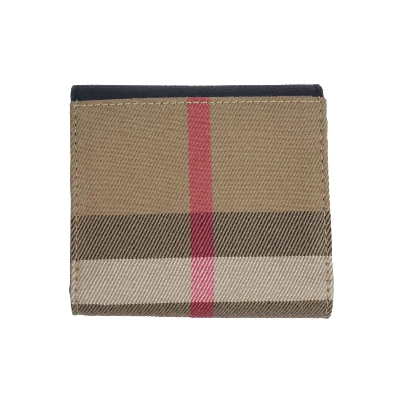 Burberry Canvas Wallet Women's Brown & Black-2
