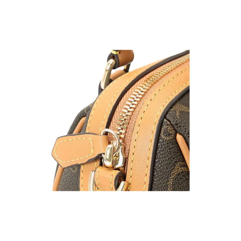 Why PVC Boston Bag, Shoulder Bag, Crossbody Bag, Handbag Trumpets Women's Coffee & Brown-12