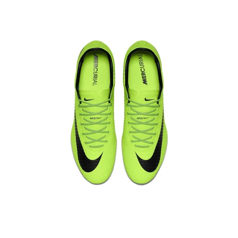 Nike Mercurial Vapor 11 FG Rubber Long Studs Anti Slip And Wear Resistant Lightweight Soccer Shoes Men's Neon Green-3