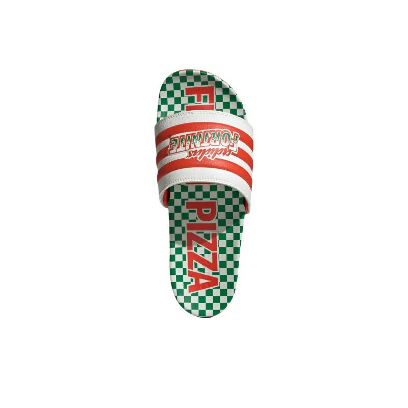 Adidas Adilette Comfort Slides Fortnite Uncle Pete's Pizza Pit-4