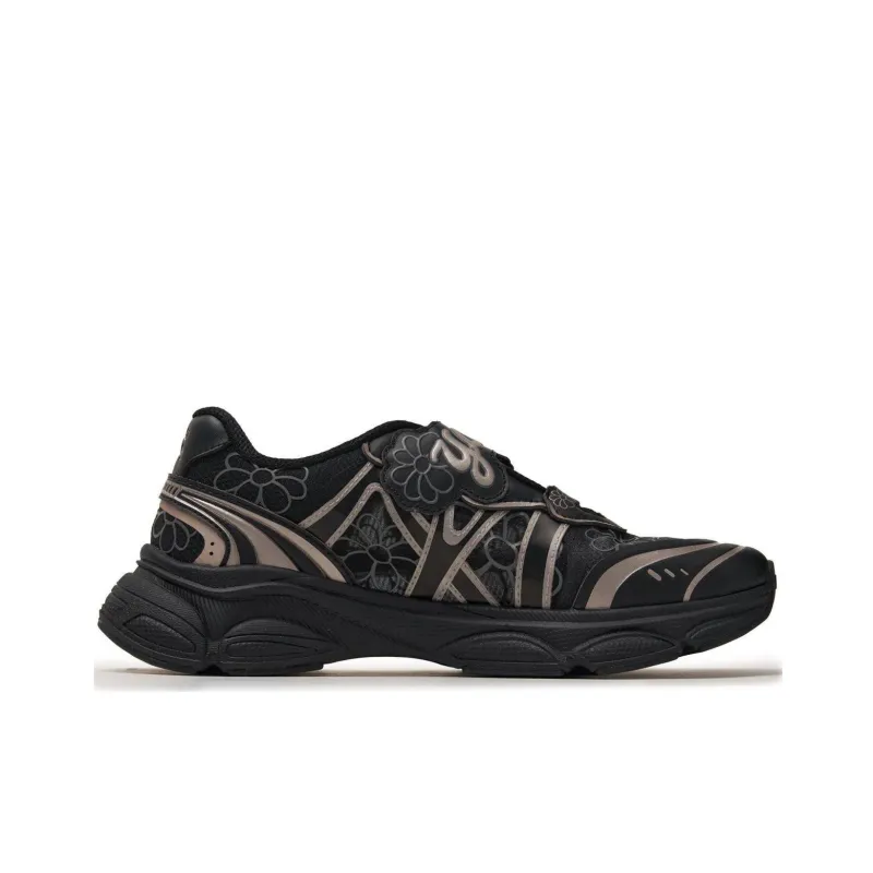 MLB New York Yankees Anti Slip Wear Resistant Low Top Casual Shoes Women's Black-1