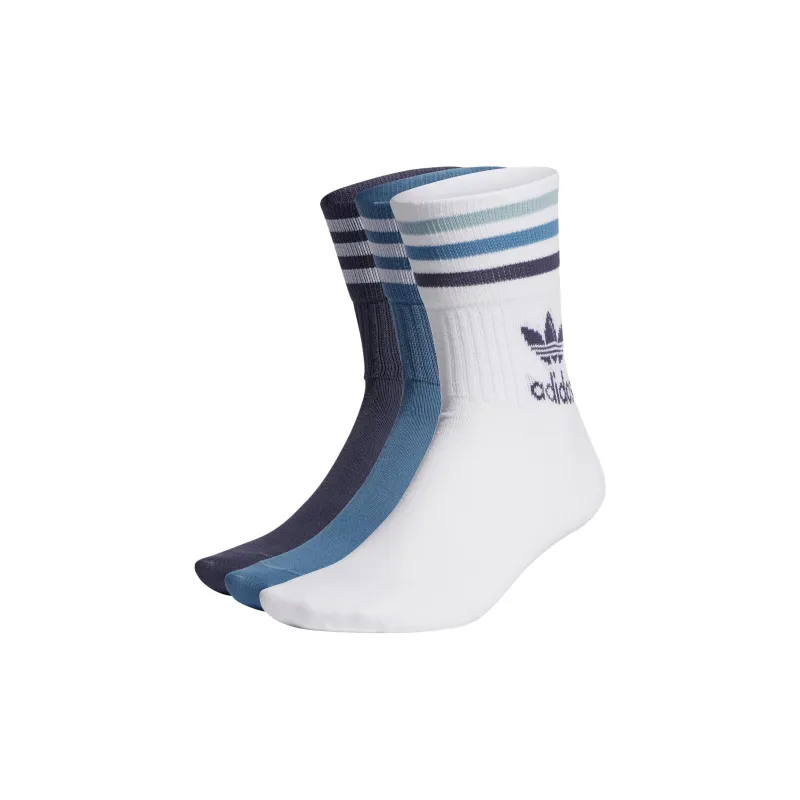 Adidas Originals MID CUT CREW SOCKS 3 PAIRS Mid Calf Socks Unisex 3 Pack-0