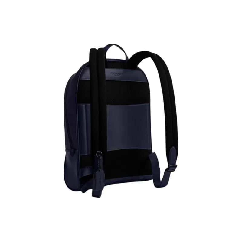 COACH Fabric Backpack Tubas Men's Midnight Marine Blue-1