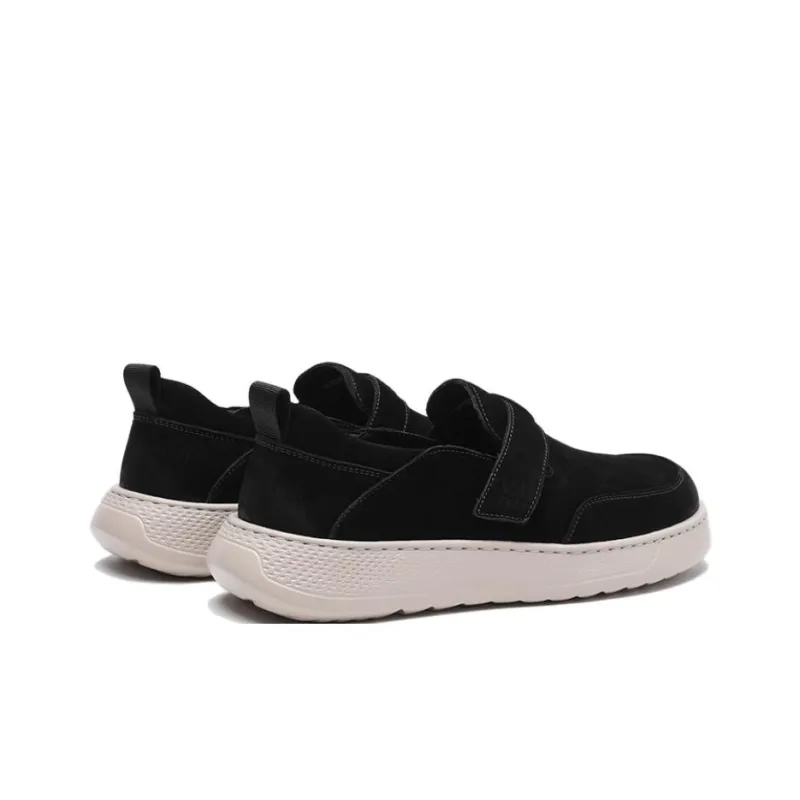 ELLE HOMME Slip Resistant Cushioning Abrasion Resistant Balance Low Top Skateboard Shoes Men's Black-3