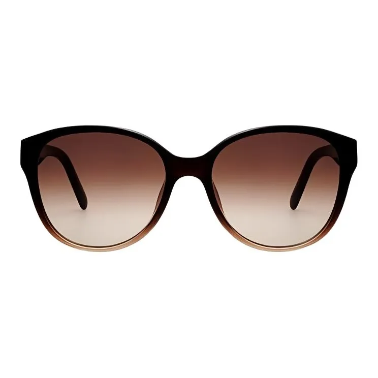 FERRAGAMO Plate Frame Oval Sunglasses Unisex Black-1