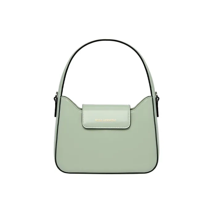ROSA HERMOSO Vintage Design Smooth Line Cow Leather Shoulder Bag Crossbody Bag Handbag Candy Box Bag Women's-9