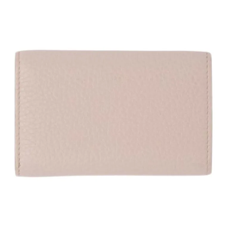 PRADA Leather Key Pouch Women's Water Lily Color-1