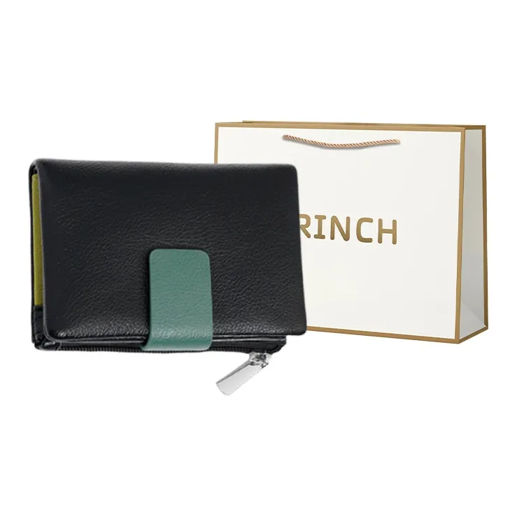 BRINCH PU Wallet Women's Khaki/purple/black-4