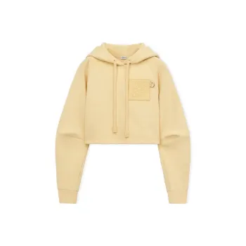 LOEWE Cropped Hoodie 'Vanilla'