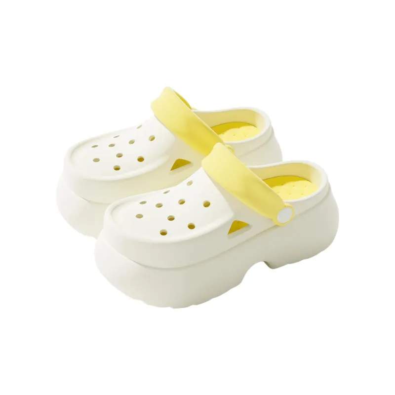 Soft Dopamine Dressing Platform Clogs, Summer Air EVA Height Increasing Versatile Urban Chic Style Slippers, Women's-3