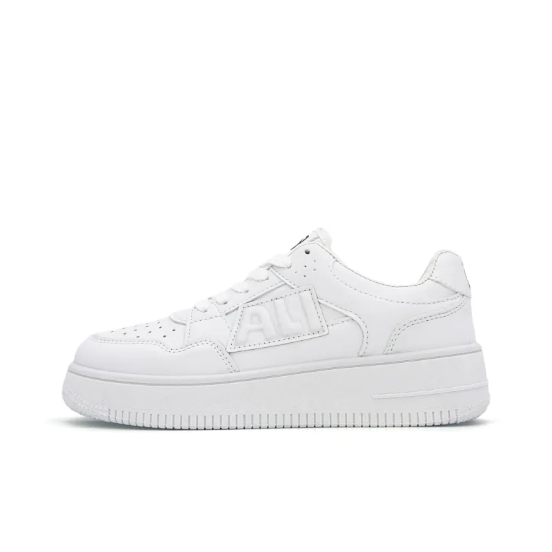 ALI THE FOX Low Top Skateboard Shoes Unisex White-6