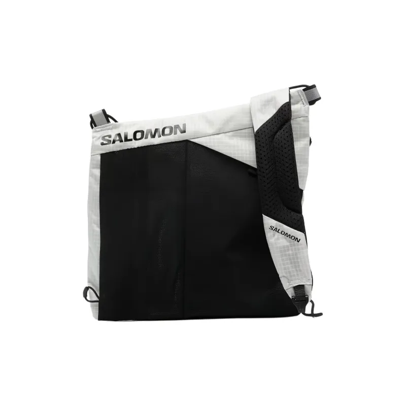 SALOMON Shoulder Bag, Crossbody Bag Nylon Light Gray & Black Men's-3