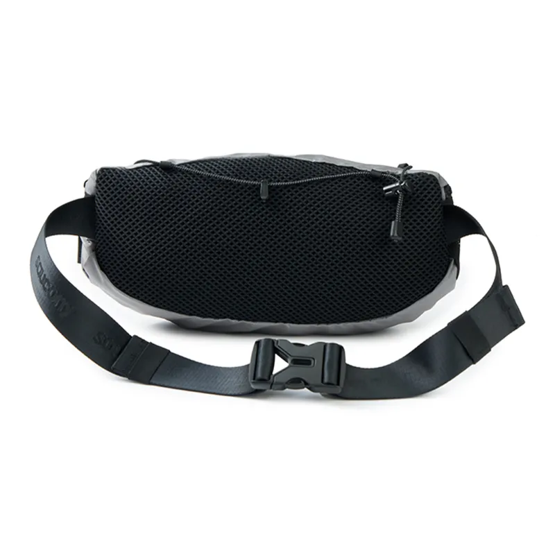 Saucony Polyamide One Shoulder Crossbody Bag, Sling Bag, Fanny Pack Unisex Dazzling Color White Silver-2
