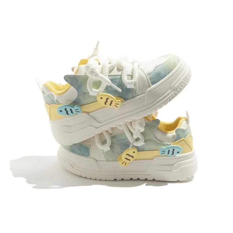 MEAKKEA Lightweight And Wear resistant Low Top Skateboard Shoes Women's-3