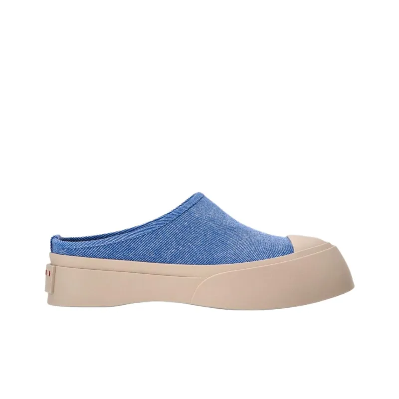 MARNI Abrasion Resistant Closed Toe Slippers Women's Light Blue-1