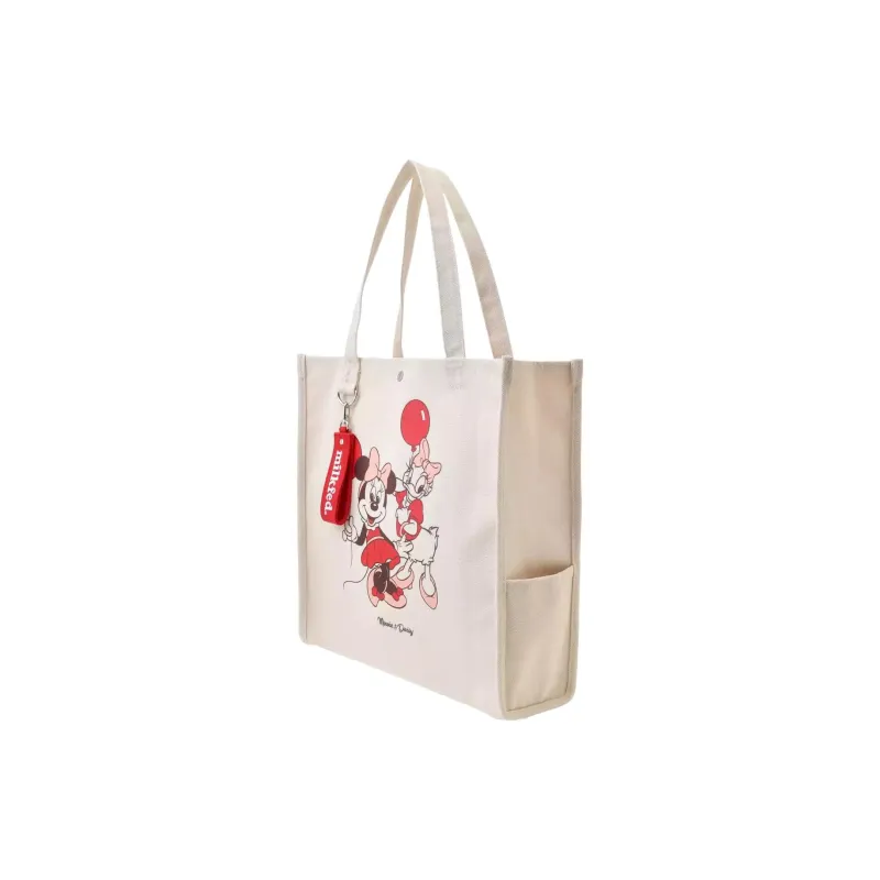 Disney Cotton Tote Bag, Shopping Bag, Shoulder Bag Women's White-1