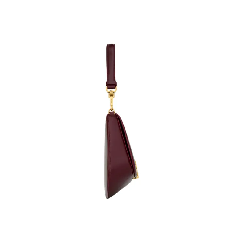 SAINT LAURENT Leather One Shoulder Handbag Women's Cabernet Sauvignon Red Color-2