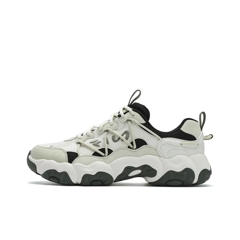 FILA FLUID 6 Cushioning Slip Resistant Breathable Coverage Support Low Top Running Shoes Men's White-0