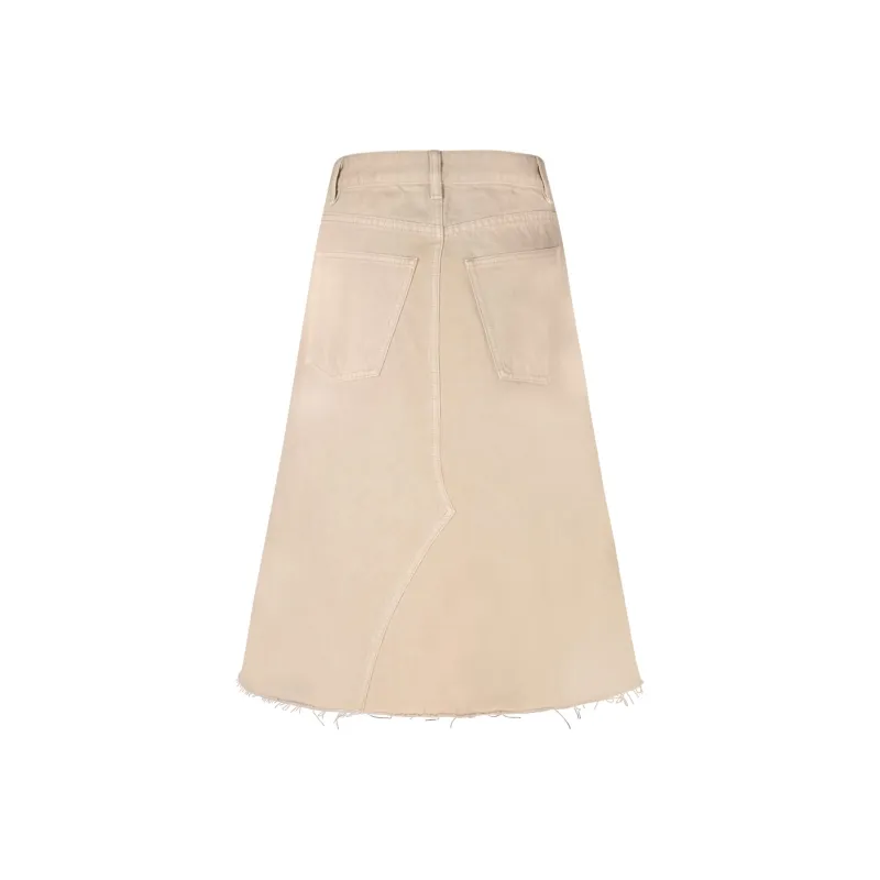 TORY BURCH Deconstructed Denim Midi Skirt-1