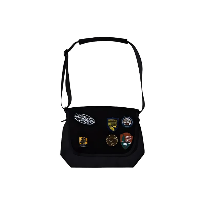 UNDEFEATED Fabric Messenger Bag, Crossbody Bag, Shoulder Bag Regular Unisex Black/Smoke Umber-0