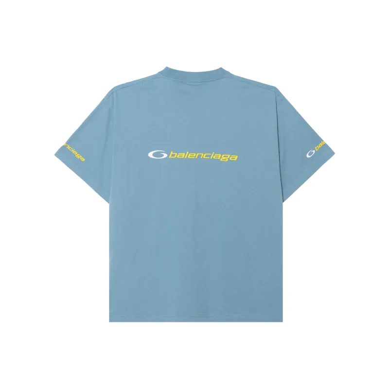 Balenciaga SS25 T Shirt Regular Fit Men's Blue-1
