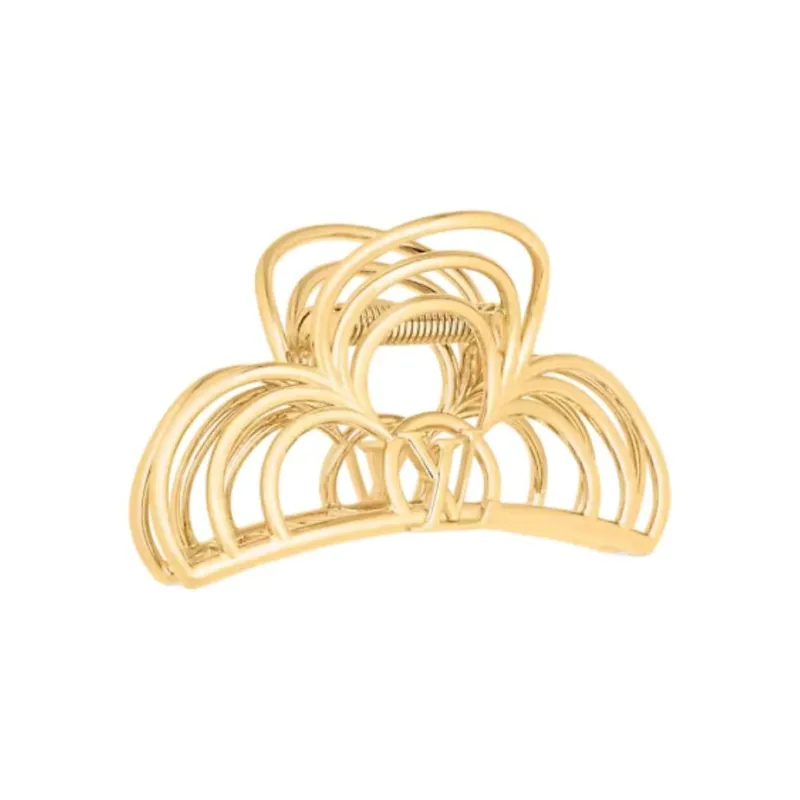 LOUIS VUITTON Metal Hair Clips Women's Gold-1