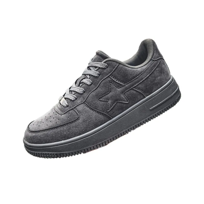 GQWE Anti-Slip Wear-Resistant Low-Top Vintage Star Skateboard Shoes Men's-15