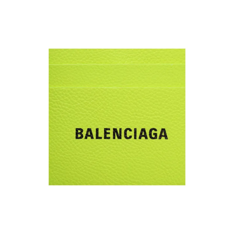 Balenciaga Cash Cow Leather Card Clip Card Holder Men's Yellow-4