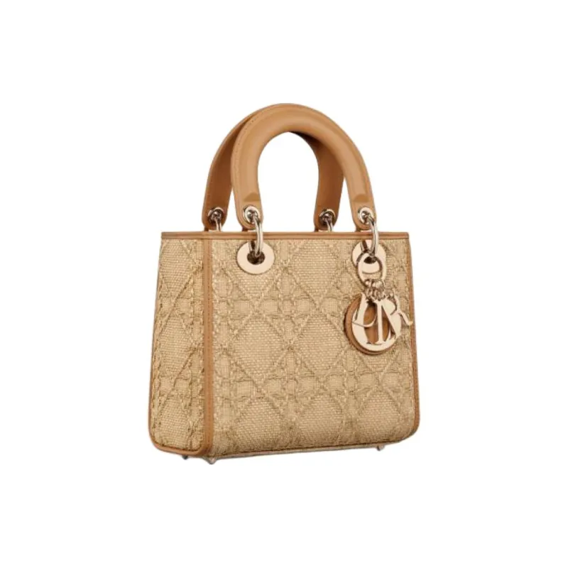DIOR Lady Dior My ABCDior Natural Cannage Raffia Shoulder Bag, Crossbody Bag, Handbag Trumpets Women's Beige-1