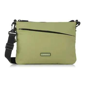 HEDGREN Nylon Fabric Shoulder Bag Medium Size Unisex Oilfield Green/Tiger Eye Yellow/Black/Mars Red/White/Halo Blue