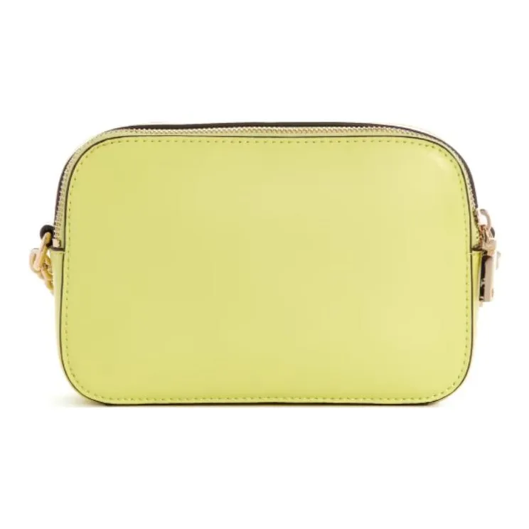 GUESS Smooth Artificial Leather One Shoulder Camera Bag Crossbody Bag Women's Yellow-3