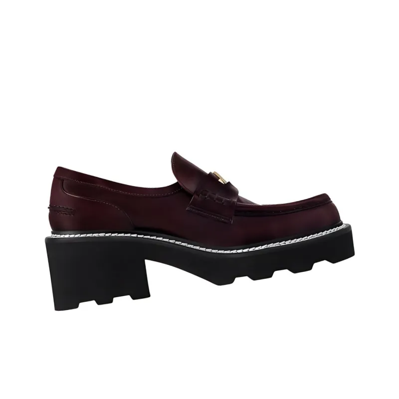 LOUIS VUITTON Beaubourg Loafers 4cm Women's Red-1