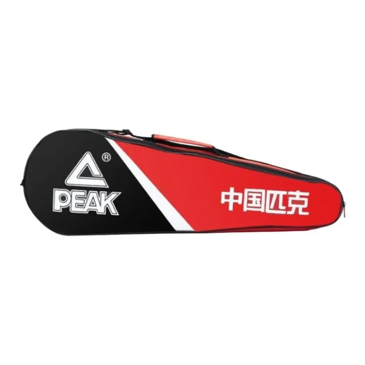 PEAK Fabric Badminton One Shoulder Backpack Tennis Racket Gym Bag Regular Unisex Red-0