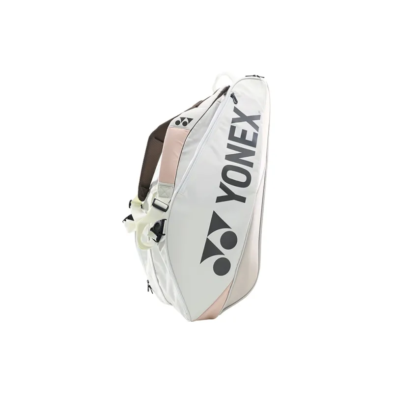 YONEX Badminton Racket Bags Holds 3 5 Paddle Sets Sporty Style Backpack Beach Beige Yellow Unisex-4