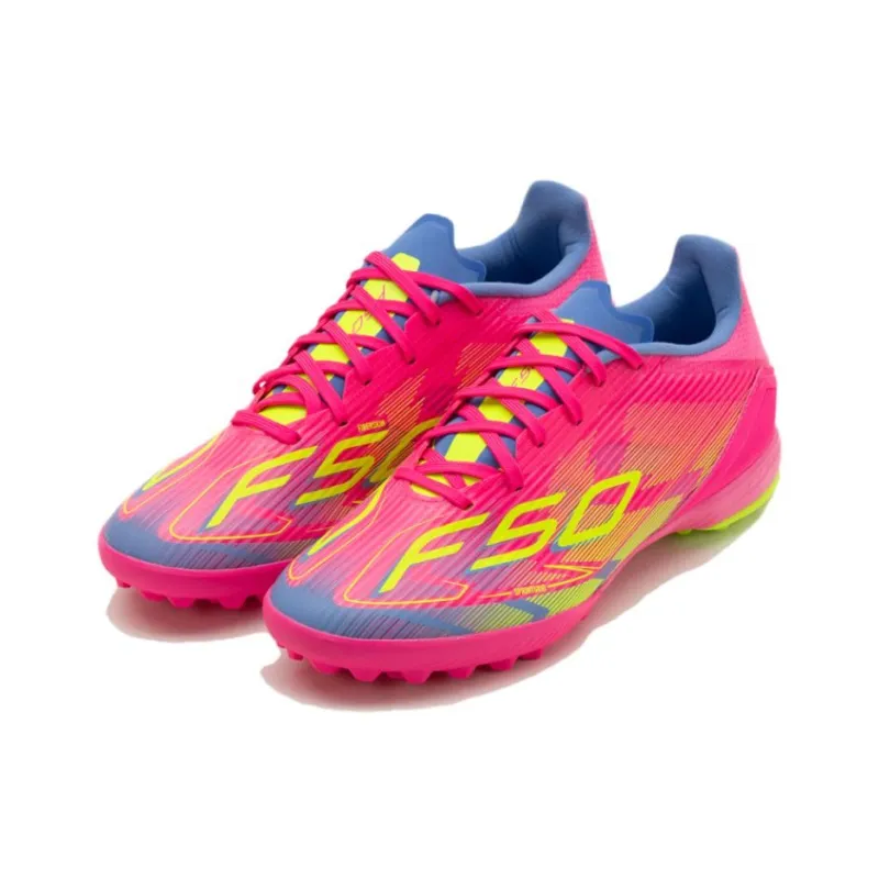 Adidas F50 League Abrasion Resistant Soccer Shoes Unisex Pink-1