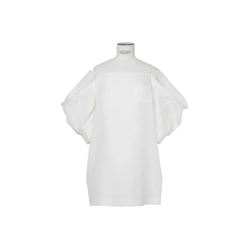 Sacai Off The Shoulder Mini Dress-0