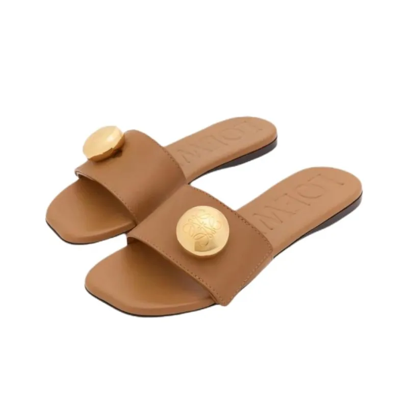 LOEWE Slide Slippers Women's Brown-2