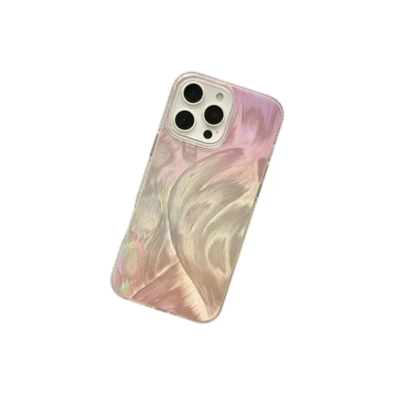 Koman ABS+PC Material Multicolor Feather Yarn Phone Cases Compatible With Apple IPhone 12/13/14/15/16/Pro/Mac-24