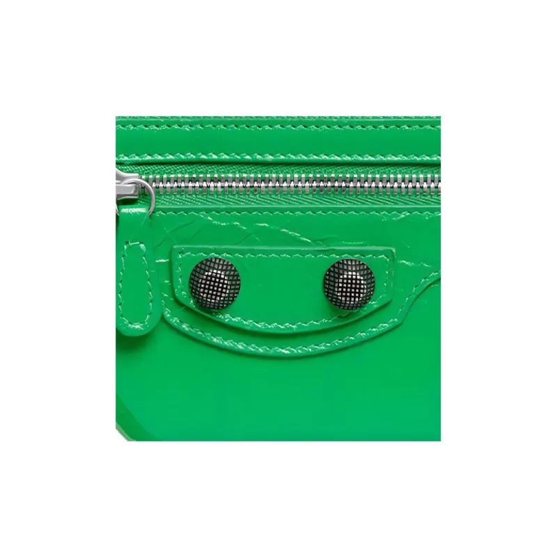 Balenciaga Le Cagole Lambskin Wallet Coin Purse Card Holder Women's Green-2