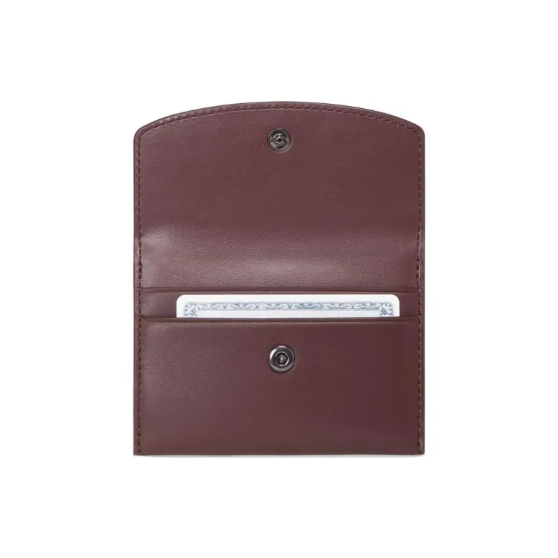 TUMI Leather Card Holder Women's Total Crimson Color-1
