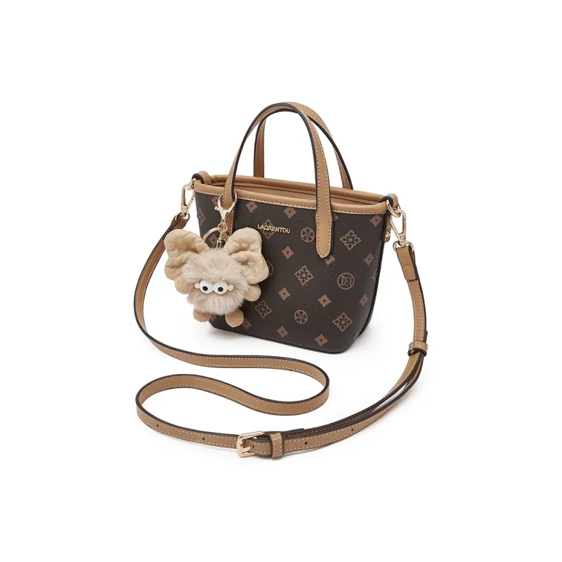 Old Man's Head Synthetic Leather Shoulder Bag, Crossbody Bag, Handbag Women's Coffee-2