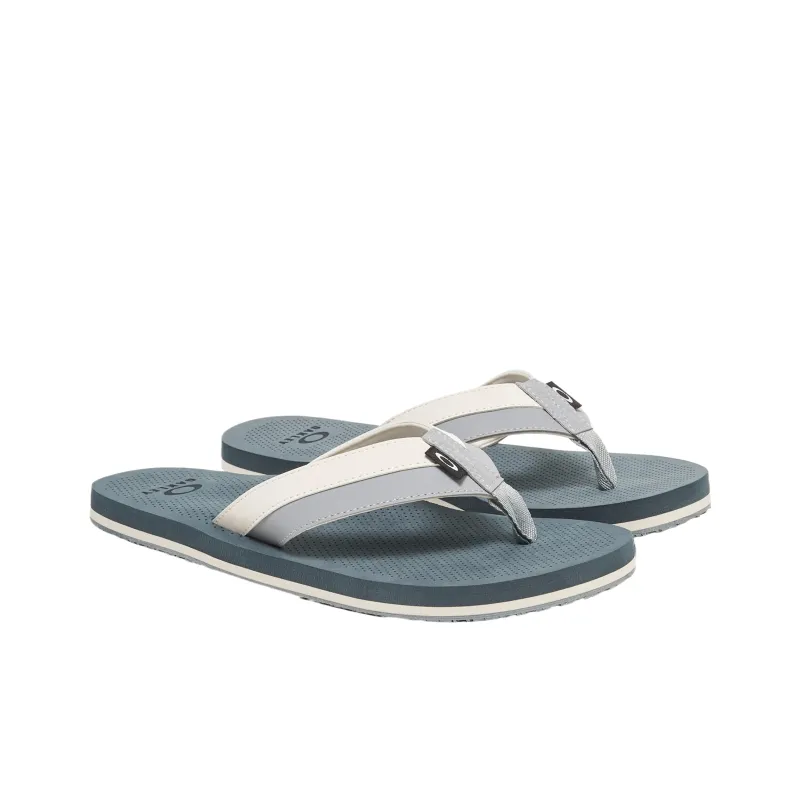 Oakley Rubber Sole Abrasion Resistant Flip Flops Men's Asphalt White Gray-1