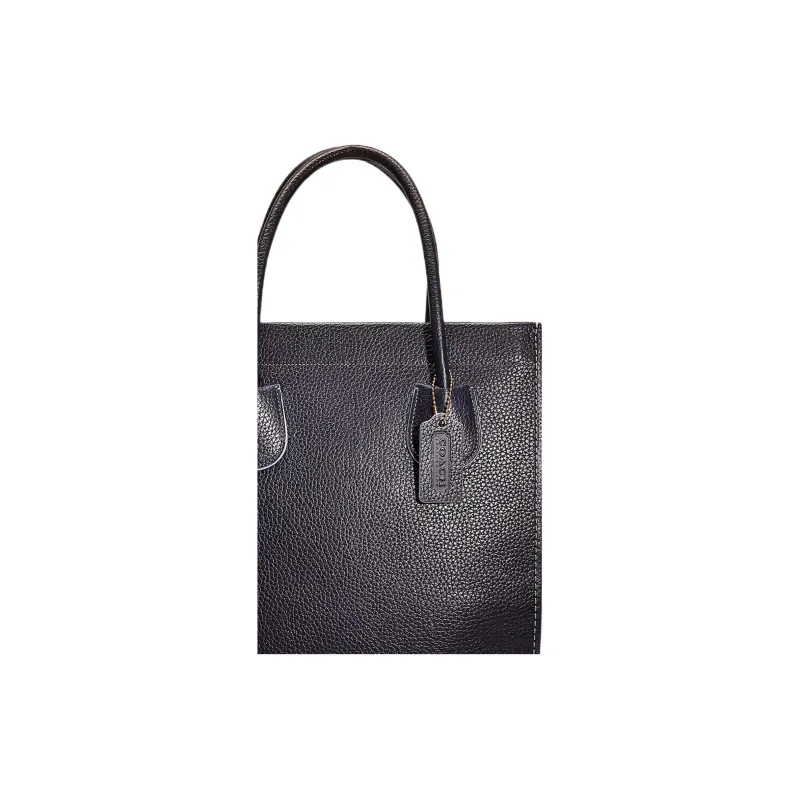 COACH Cashin Leather Tote Bag, Shopping Bag, Handbag, Shoulder Bag Women's Brass & Midnight Marine Blue-4